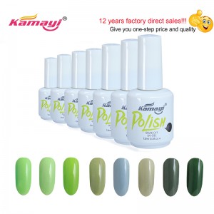 Kamayi Горячие Продажи 15 мл Профессиональный Органический Ультрафиолетовый Цвет Гель Лак Для Ногтей Зеленый Стиль Гель Лак Для Ногтей