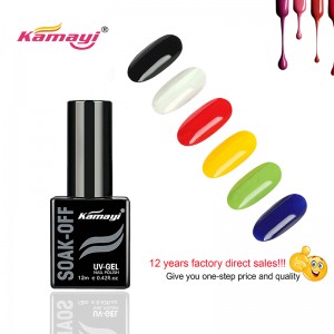 Kamayi Китай Производитель 72 Цвета LED Натуральный гель-лак Замочить от геля Цветная этикетка УФ-гель-лак для ногтей
